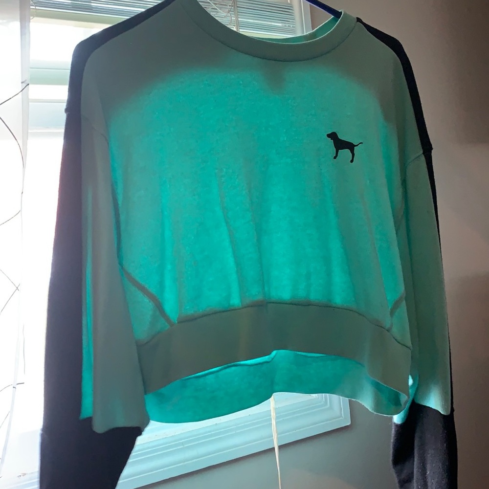 Pink Victoria’s Secret crop sweatshirt